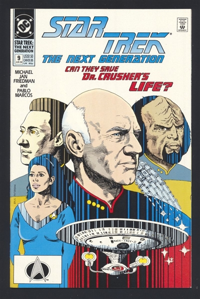 Star Trek: The Next Generation #9 VF/NM 1990 DC Comic Book