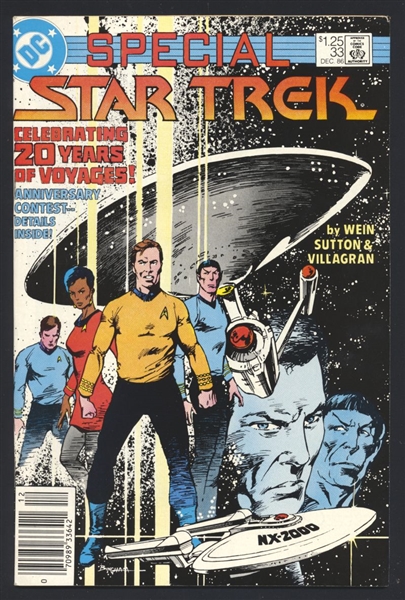 Star Trek (V3) #33 NM 1986 DC NEWSSTAND Giant-Size 20th Ann Issue Comic Book
