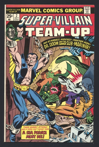 Super-Villain Team-Up #2 VF 1975 Marvel Dr Doom & Sub-Mariner Comic Book