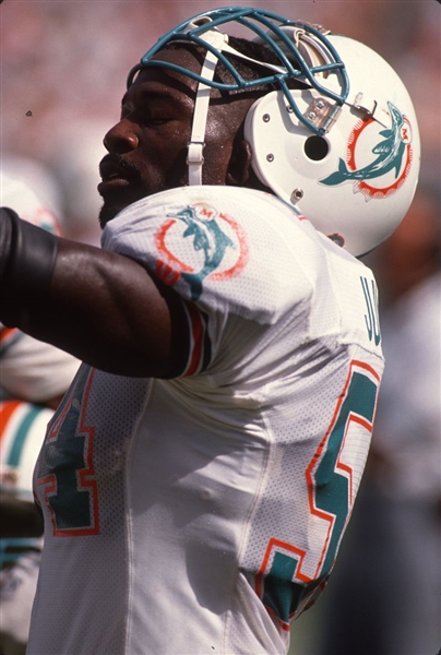 1990 UNIDENTIFIED PLAYER In MIAMI DOLPHINS Original 35mm Slide Transparency