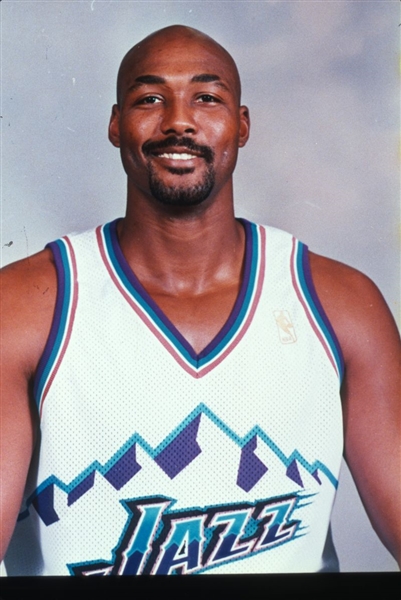 1996 KARL MALONE In UTAH JAZZ Original 35mm Slide Transparency