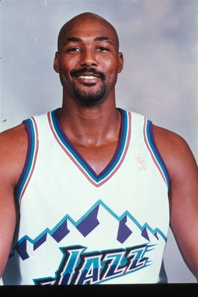 1996 KARL MALONE In UTAH JAZZ Original 35mm Slide Transparency