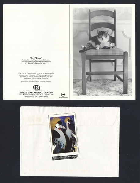 JUNE HAVOC SIGNED AUTOGRAPH Hand-Written Letter Card & Envelope 1996 nb