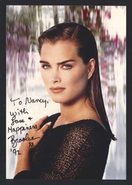 BROOKE SHIELDS 1990s SIGNED AUTOGRAPH Photo  nb