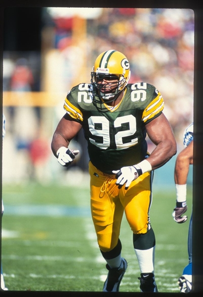 1995 Green Bay Packers REGGIE WHITE Original 35mm Slide Transparency