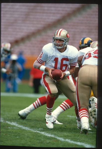 1980s San Francisco 49ers JOE MONTANA Original 35mm Slide Transparency