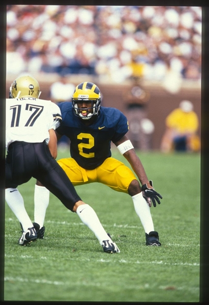 1997 Michigan Wolverines CHARLES WOODSON Original 35mm Slide Transparency