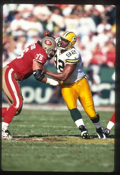 1996 Green Bay Packers REGGIE WHITE Original 35mm Slide Transparency