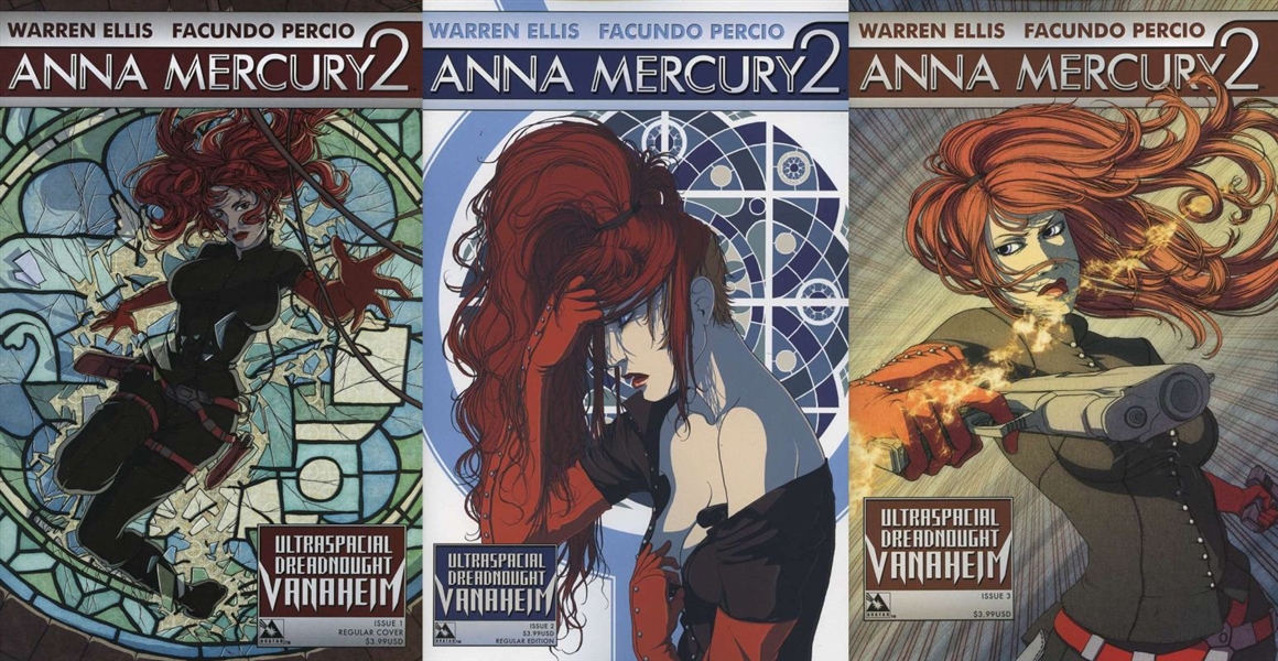 Anna Mercury 2 SET #1-3 VF 2009 Avatar Regular Covers Comic Book