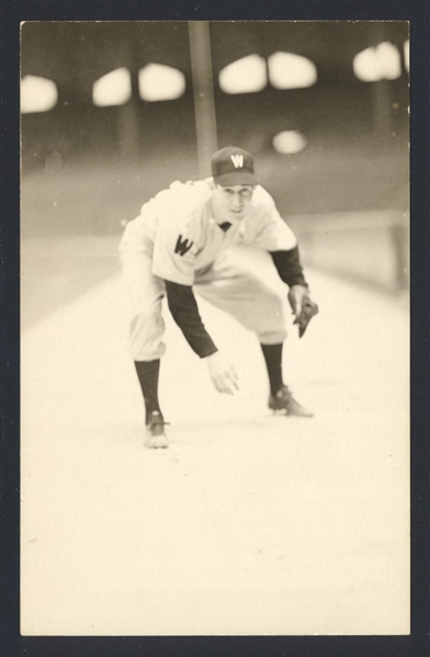 JOE HAYNES Real Photo Postcard RPPC 1940 Washington Senators George Burke 