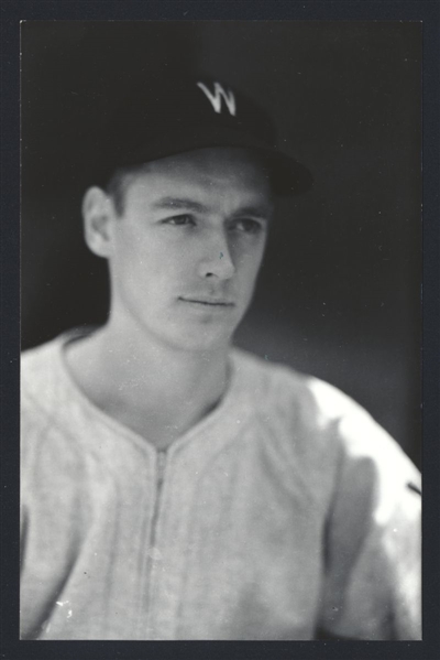 SID HUDSON Real Photo Postcard RPPC 1940 Washington Senators George Burke 