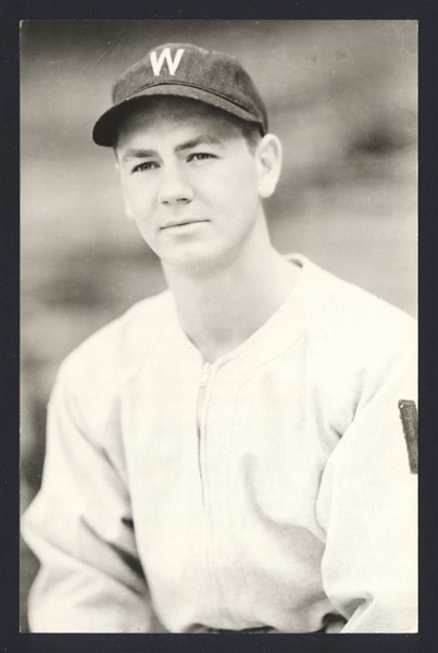 SHERRY ROBERTSON Real Photo Postcard RPPC 1940 Washington Senators George Burke 