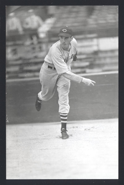 JIM BAGBY JR Real Photo Postcard RPPC 1941 Cleveland Indians George Burke 