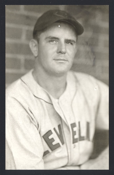 STEVE BIRAS Real Photo Postcard RPPC 1944 Cleveland Indians George Burke 