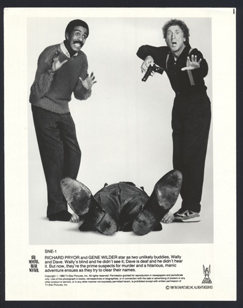 1989 RICHARD PRYOR & GENE WILDER In SEE NO EVIL, HEAR NO EVIL Original Photo