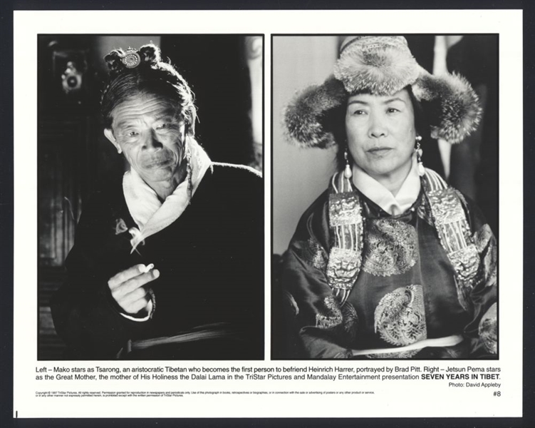 Lot (4) JAMYANG WANGCHUK, MAKO & B.D. WONG Seven Years In Tibet Original Photos