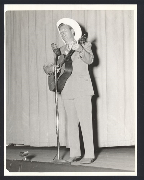1951 REX ALLEN Live On Stage Vintage Original Photo WESTERN ACTOR