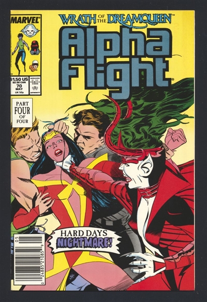 Alpha Flight #70 VF/NM 1989 Marvel NEWSSTAND Wrath of the Dream Queen p4