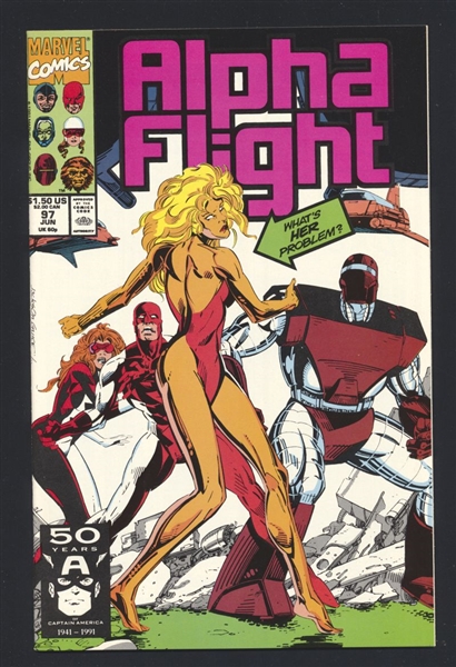 Alpha Flight #97 VF/NM 1991 Marvel The Final Option p1 Comic Book
