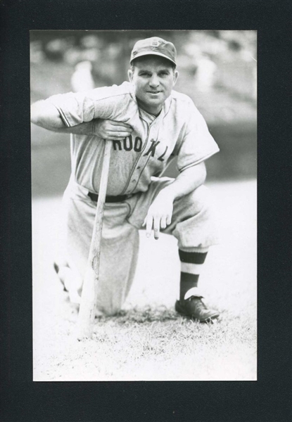 HEINIE MANUSH Real Photo Postcard RPPC 1937 Brooklyn Dodgers George Burke 