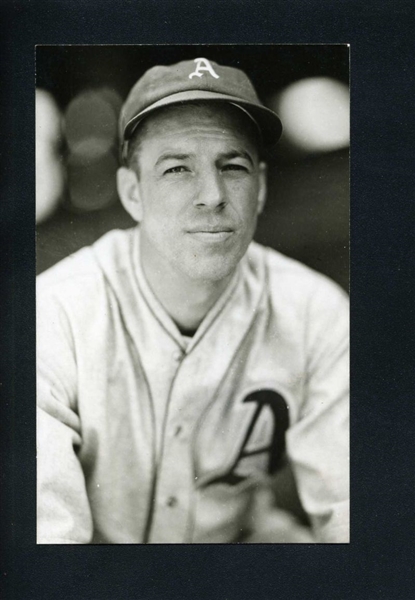 BILLY WERBER Real Photo Postcard RPPC 1937-38 Athletics George Burke 