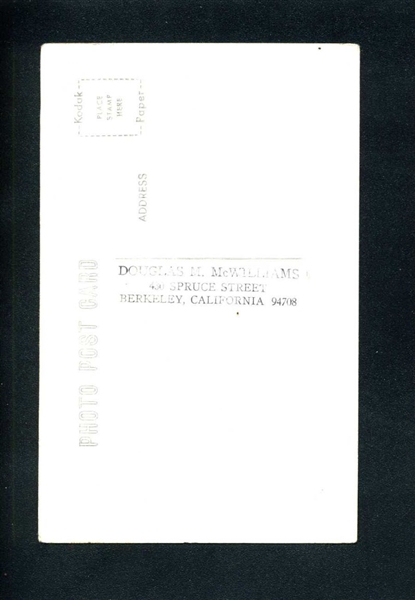 JOSEPH BERG Real Photo Postcard RPPC 1916 Oakland Oaks Image From Zee-Nut Card