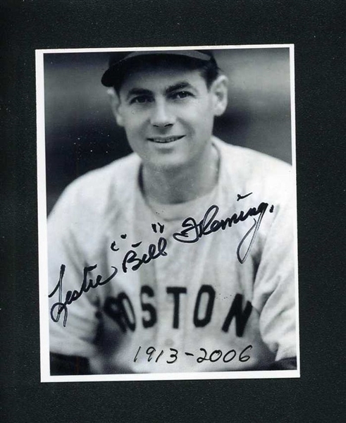 BILL FLEMING 1940-41 Boston Red Sox SIGNED Photo (d.2006) 