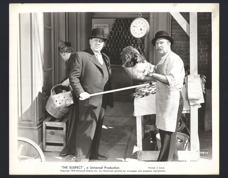 1944 CHARLES LAUGHTON & UNIDENTIFIED In THE SUSPECT Vintage Original Photo ACTOR