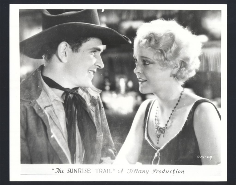BOB STEELE & BLANCHE MEHAFFEY In THE SUNRISE TRAIL ca 1931 Vintage Photo ACTOR