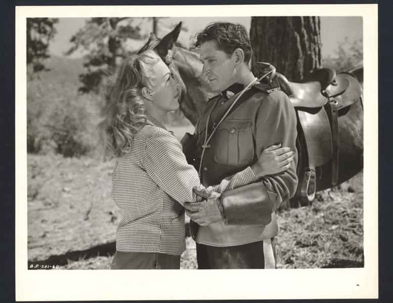 BOB STEELE & JOAN WOODBURY In NORTHWEST TRAIL ca 1945 Vintage Photo ACTOR