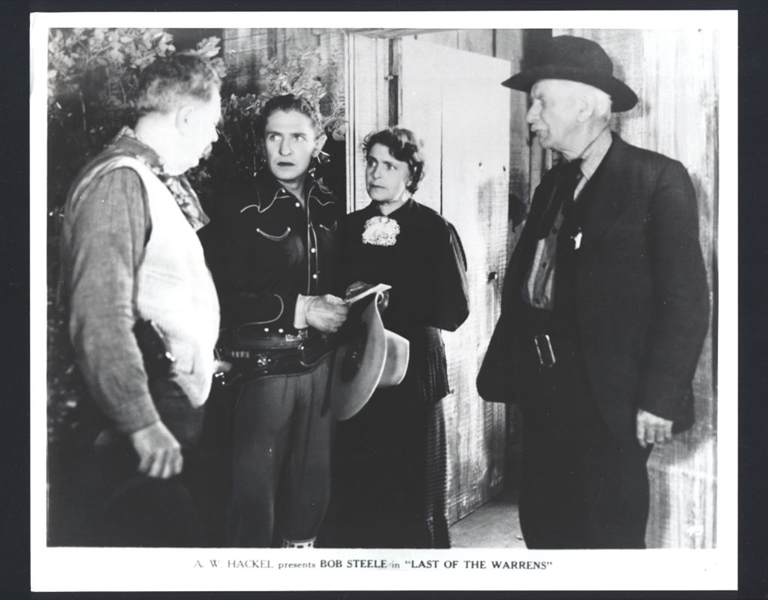 BOB STEELE, HELEN GIBSON & LAFE MCKEE Last of the Warrens ca 1936 Vintage Photo