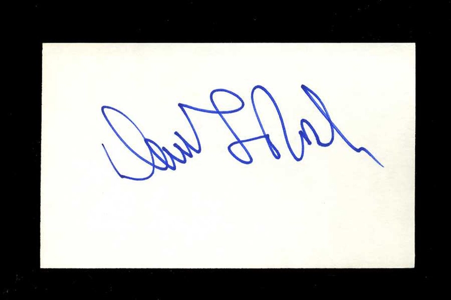 DAVE LAROCHE SIGNED 3x5 Index Card California Angels Yankees Indians Cubs