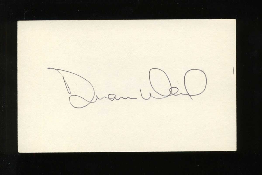 DUANE WARD SIGNED 3x5 Index Card Toronto Blue Jays Braves