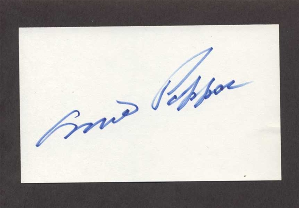 MILT PAPPAS SIGNED 3x5 Index Card (d.2016) Baltimore Orioles Braves Cubs Reds