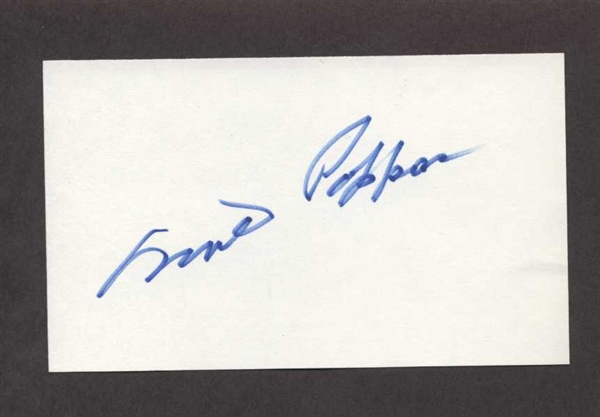 MILT PAPPAS SIGNED 3x5 Index Card (d.2016) Baltimore Orioles Braves Cubs Reds