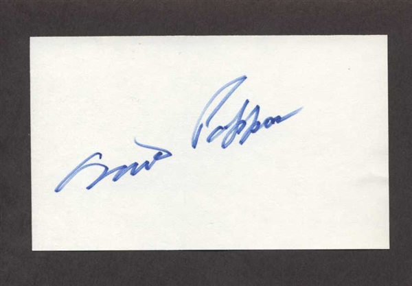 MILT PAPPAS SIGNED 3x5 Index Card (d.2016) Baltimore Orioles Braves Cubs Reds