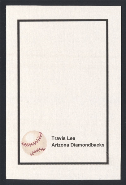 TRAVIS LEE 1998-2000 Arizona Diamondbacks SIGNED Photo 
