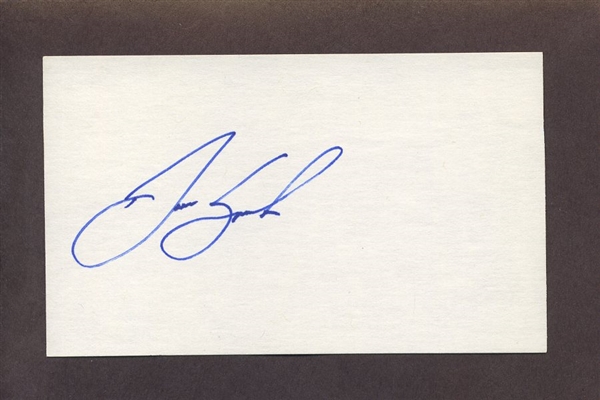 DON SPARKS SIGNED 3x5 Index Card Columbus Minor League Clippers Cannons