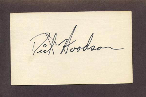 DICK WOODSON SIGNED 3x5 Index Card Minnesota Twins