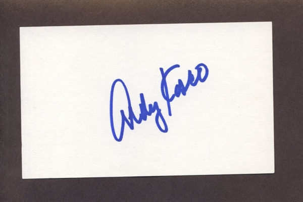 ANDY KOSCO SIGNED 3x5 Index Card Minnesota Twins Dodgers Reds Yankees