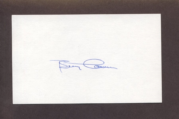 BILLY COWAN SIGNED 3x5 Index Card Cubs California Angels Yankees Mets Phillies