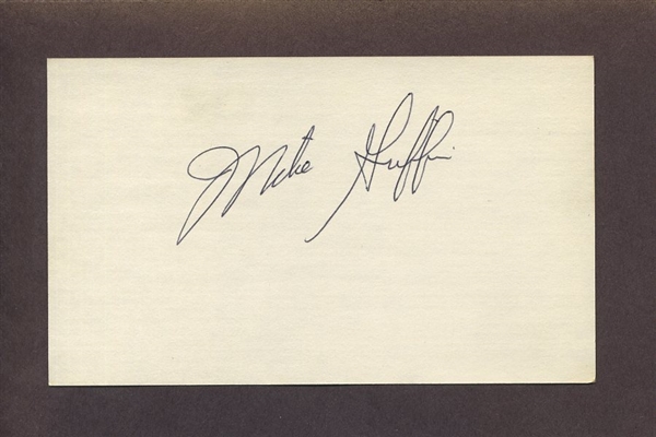 MIKE GRIFFIN (MLG) SIGNED 3x5 Index Card New York Yankees Cubs