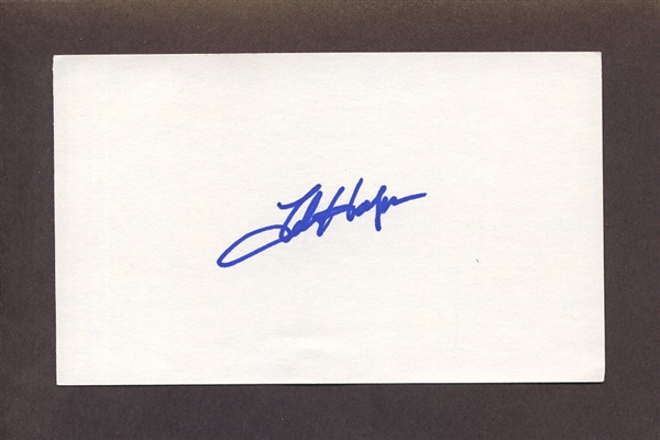 JOHN HABYAN SIGNED 3x5 Index Card Orioles New York Yankees