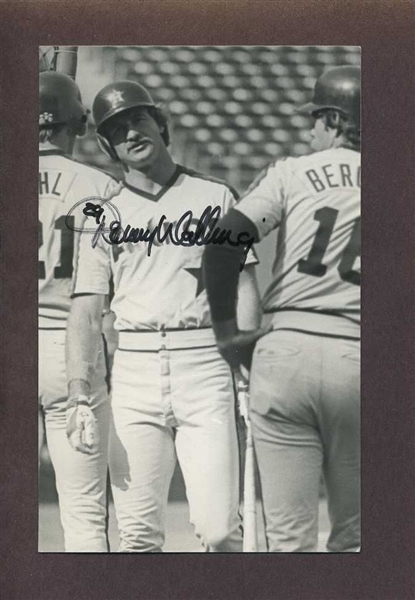 DENNY WALLING 1980-88 Houston Astros SIGNED Real Photo Postcard RPPC 