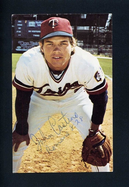 JOHN CASTINO 1979 Minnesota Twins SIGNED Photo Postcard  Rookie