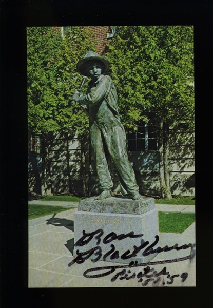 RON BLACKBURN SIGNED Postcard (d.1998) Pittsburgh Pirates