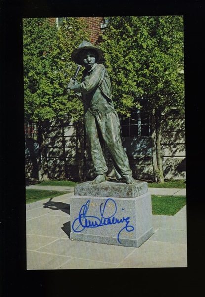 CLEM LABINE SIGNED Postcard (d.2007) 1955 1959 Brooklyn Dodgers