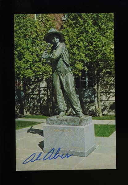 AL ABER SIGNED Postcard (d.1993) Detroit Tigers Indians Athletics