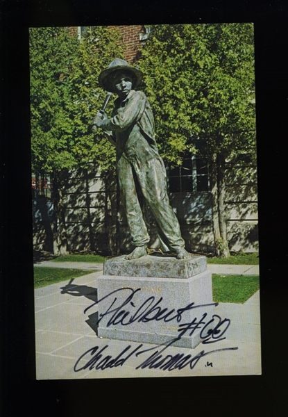 CHADD THOMAS (PHILBERT, PHILLIES MASCOT) SIGNED Postcard Philadelphia Phillies