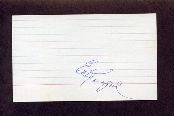 ED KRANEPOOL SIGNED 3x5 Index Card 1969 New York Mets